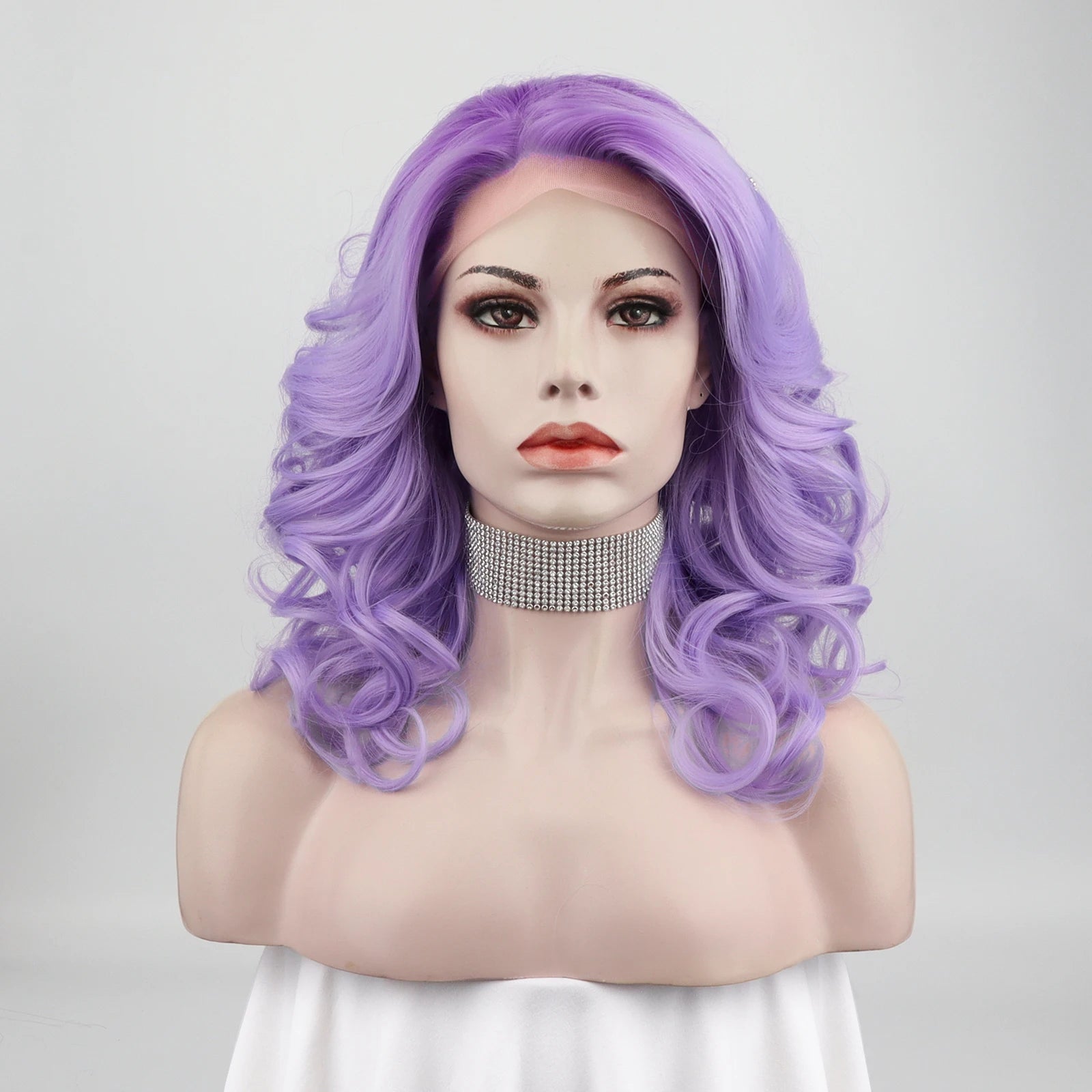 Celebrity 16inch Short bob Cut Dyed Purple  Hair Matte Heat Resistant Fiber Synthetic Wigs Vendor