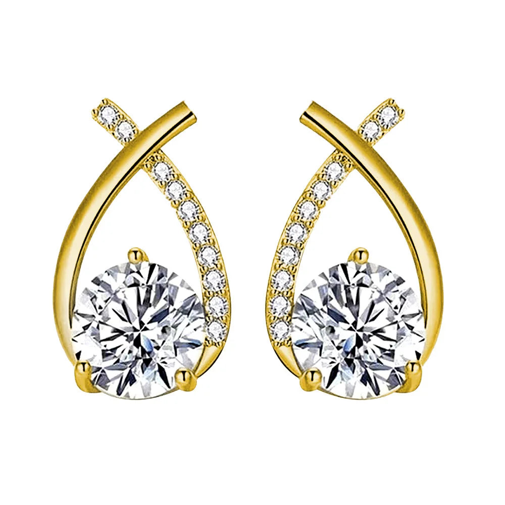 High End Vintage Bling Jewelry Wedding 925 Sterling Silver Ladies Moissanite Earrings for Brides