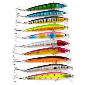 Sinking Blade Inside Continuous Flashing and Vibration 100mm Jerk Minnow Fishing Bait Lure