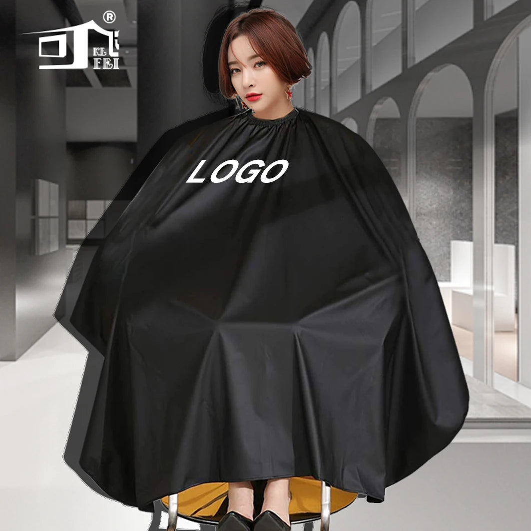 KEFEI Custom Logo Salon Hair Cutting Apron Beauty Staff Hairdressing Cape with Personalized Design for Salon Use