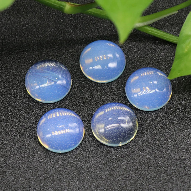 DIY Loose Opal Gemstone Synthetic Opalite Cabochon Whole Sale Round Shape Crystal Chips