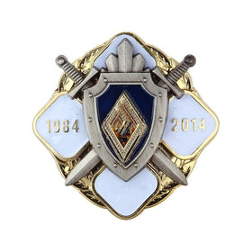 Excellent Quality Rank Badge Silver Plated Metal Zinc Alloy Bronze Custom Logo Enamel Insignia Badge