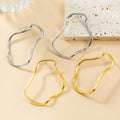 Vintage Simple Gold Color Irregular Geometric Metal Drop Earrings Statement Jewelry for Women's Parties