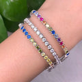 Kirin 925 Sterling Silver Round Cut Cubic Zirconia Tennis Bracelet Moissanite Tennis Chain Bracelets for Women