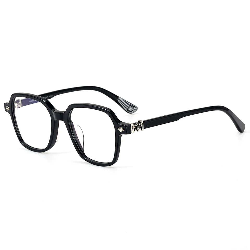 Unisex Prescription Glasses Frame Vintage High End Durable Transparent Black Color Pink Brown Eyeglasses for Diamond Face MegaBDM