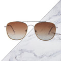 Fashion Metal Square Pilot Sunglasses Unisex Driving Eyewear Double Bridge Retro Classic Polarized SENTA