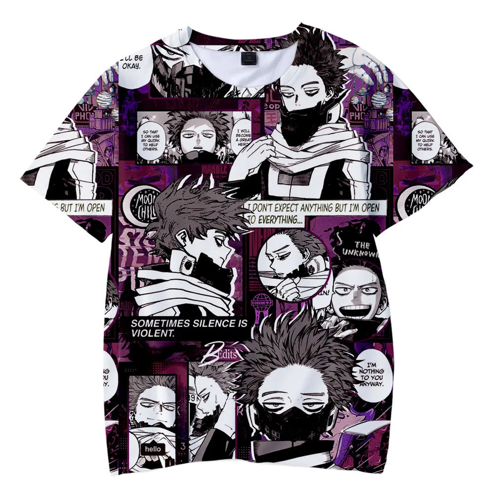 Top Sale 3d Printed T Shirt American Anime Wholesale Stock No Moq 3d T Shirt Custom T-shirt Supplier From China