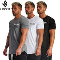 Custom Logo Workout Athletic Tshirt Printed O-Neck Blank 160 Gsm Cotton Gym Fitness t Shirt for Men Casual Sports Men's T-shirts
