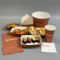 Disposable Brown Kraft Paper Food Container Box Take Out Food Lunch Boxes for Fast Food Restaurants Custom Logo Printing