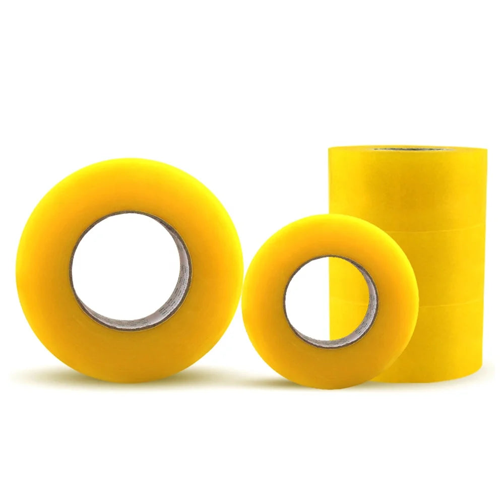 Popular Transparent Yellow BOPP Packing Tape 100m Single Sided Acrylic Adhesive Strong Carton Sealing