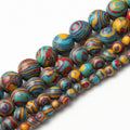 Wholesale 4/6/8/10MM round Malachite Stone Beads Colorful Striped Loose Beads for Jewelry DIY Making