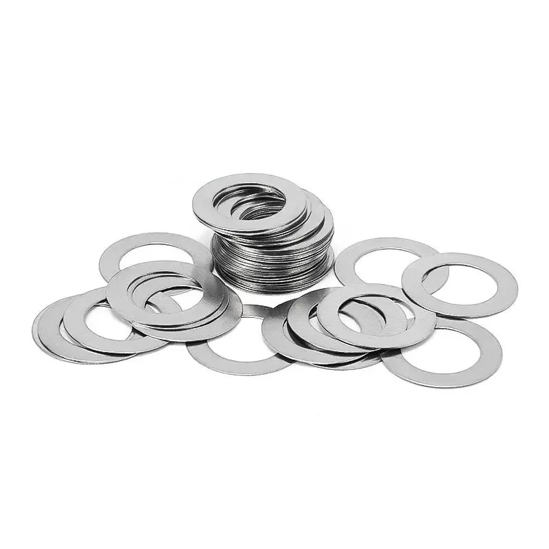 Custom M3 M4 Stainless Steel Bonded Plain Ultra Thin 0.1mm Flat Washer Shim Gasket Gap Adjustment Ring Shims