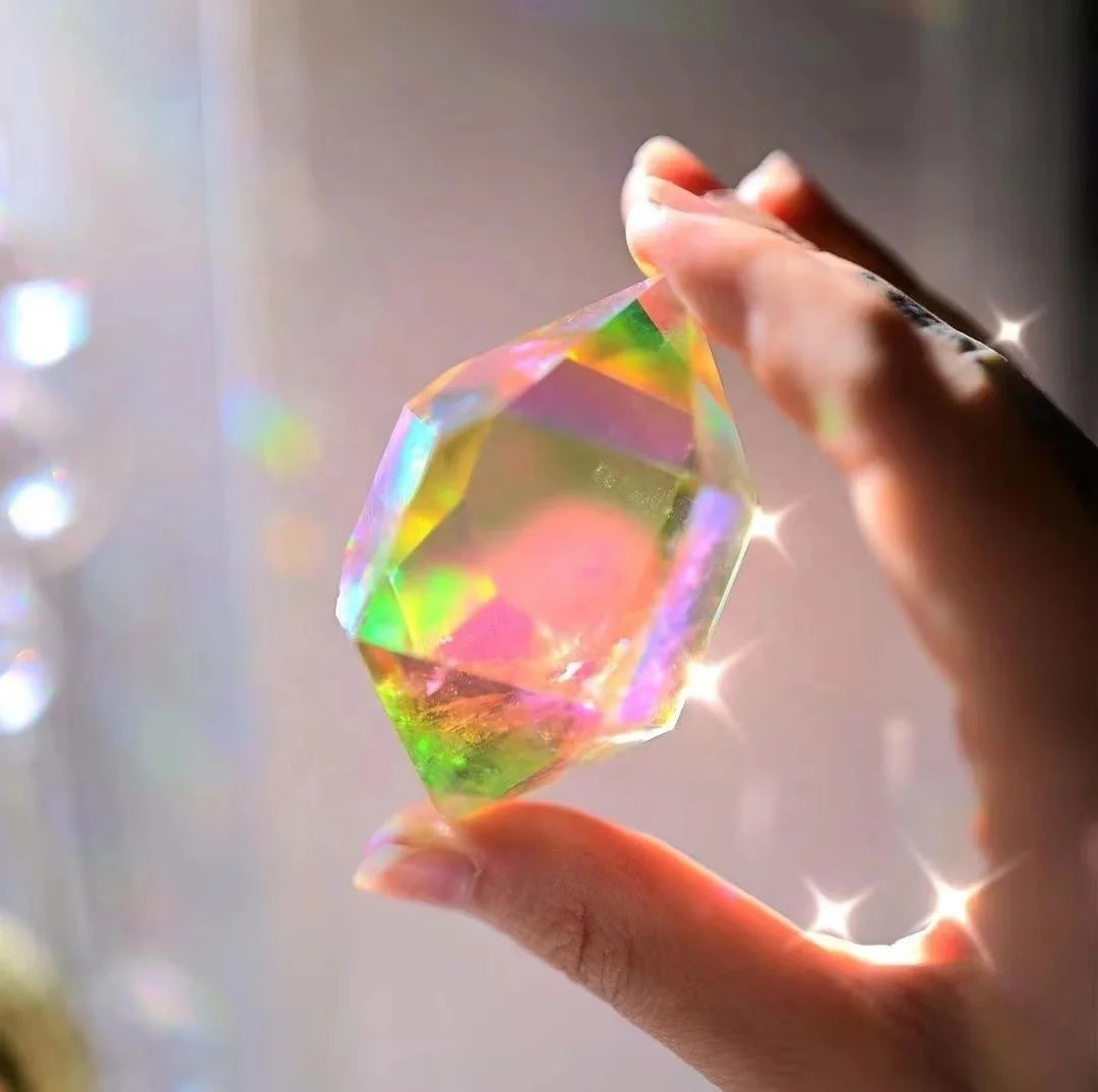 Natural Healing Stones rainbow Aura clear Quartz Double Terminated Point Spiritual Wands  for Meditation