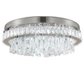 19.6'' Modern Nordic Style K9 Crystal LED Chandelier Cool White Flush Mount Ceiling Lighting for Dining and Living Room