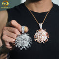 Custom Women Face 3D Hip Hop 925 Silver Rose Gold Iced Out High End 2.5" VVS Moissanite Pendant