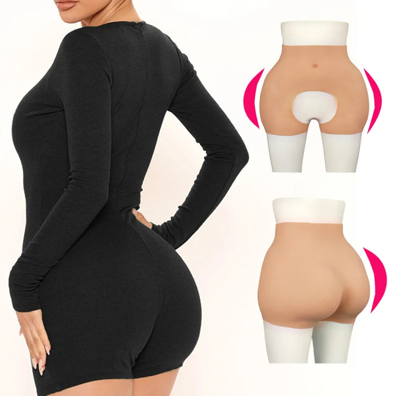 Realistic Silicone Hips Bombom Butt Enhancer Padded Panties Big Bottom Lift up Buttocks Enlargement Underpants Underwear