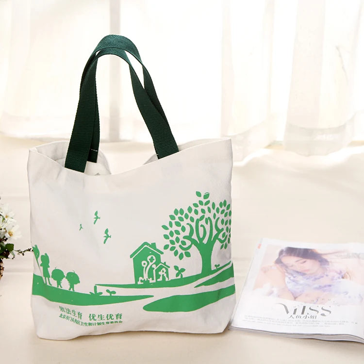 Wholesale Custom Printed Promotional Cotton Canvas Tote Bags with Durable Handles New Custom Printed Shopping Bags