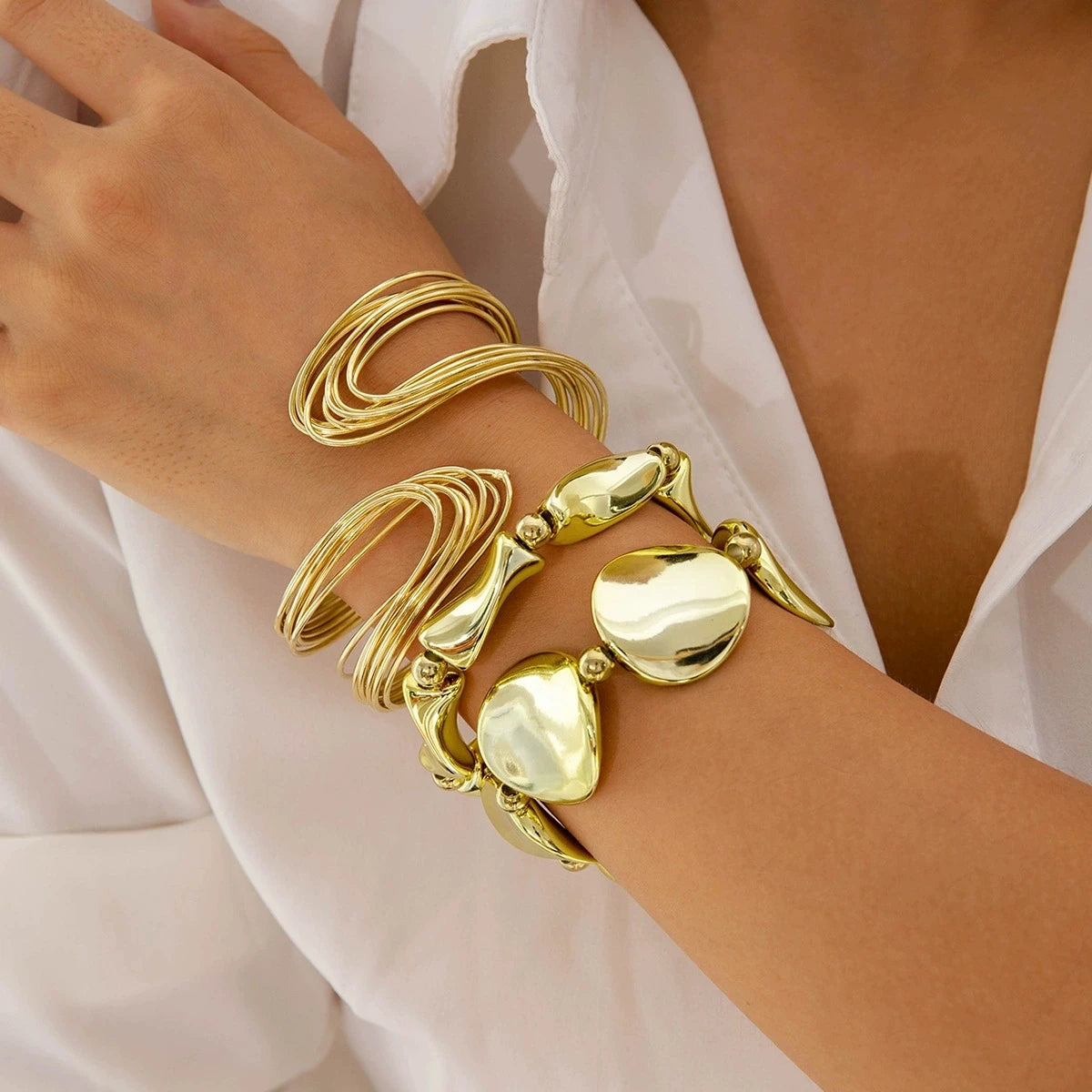 Fashion Gold Bracelet Set for Jewelry Africa Shop  Wholesale N231291