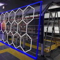 Factory Car Detailing Light LED Hexagon Garage Light 6500K Honeycomb Shop Ceilign Light