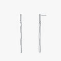 Ailmay 100% 925 Sterling Silver Classic Swing Clear CZ Sparkling Dangle Ear Earrings for Women Wedding Engagement Jewelry Gift