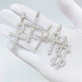 Money Rich Dollar Sign Hip Hop Rapper Bling Pendant Gold Pave Moissanite Iced Out Necklace Dollar Sign Pendant