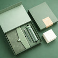 2027 Custom Promotional Business Gift Set PU Leather Paper Silk Screen Printed Vacuum Cup Notebook Pen 3in1 Corporate Gift