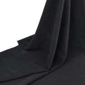Formal Black 130--180gsm Peach Skin 100% Polyester Abaya Fabric for Women Muslim Dress 2023 Dubai