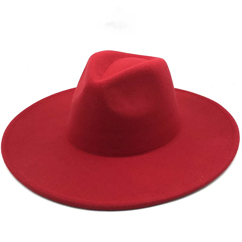 Vintage Women Fedora Caps OEM Design Winter Party Supplies Artificial Woolen Female Felt Fedora Hat
