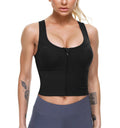 Sujetador Deportivo Mujer High Support Yoga Racer Back Sports Bra Women Nylon Spandex Front Zip Sportsbra