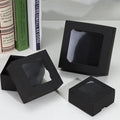 Wholesale Kraft Paper Gift Box Paper Boxes Packaging for Soap with clear Window square Chocolate Box