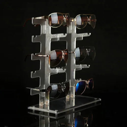Clear View 10 Pair Slots Spectacle Sunglasses Eyewear Display Rod Holder Organiser