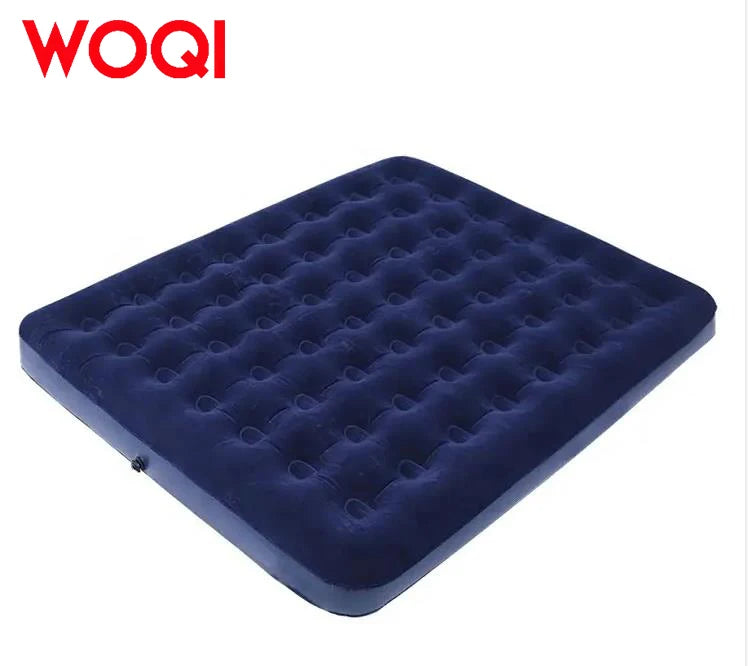 WOQI Double Camping Inflatable Bed  Comfortable Flocking Portable Inflatable Bed Suitable for Family Camping Trip