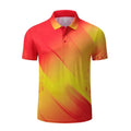 Fashion Unisex Badminton Jersey T-Shirt Short Sleeve Sublimation Polo Collar 100% Polyester Sport Wear Tennis Jerseys