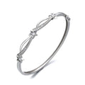 Romantic Star Bangle Solid Silver 925 Fine Jewelry Open Bracelet Wholesale for Women