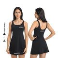 Xsunwing  Custom LOGO Tennis Wear Skirt Skirt Sport Gym Workout Golf Tennis Yoga Clothes Women Exercise Dress With Pocket WDQ200