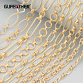 C54 1m/lot DIY Vintage Link Chain 18K Gold Plated Copper Nickel Free Pass REACH Jewelry Accessories for Necklace Making