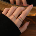 Newest Style Colorful Zirconium Inlay S925 Sterling Silver Open Rings for Women Jewelry Accessories YB-XY-085