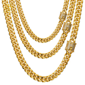 Popular Miami Custom Diamond Clasp VVS Moissanite Necklaces Hip Hop Jewelry 925 Sterling Silver Cuban Chain Chain