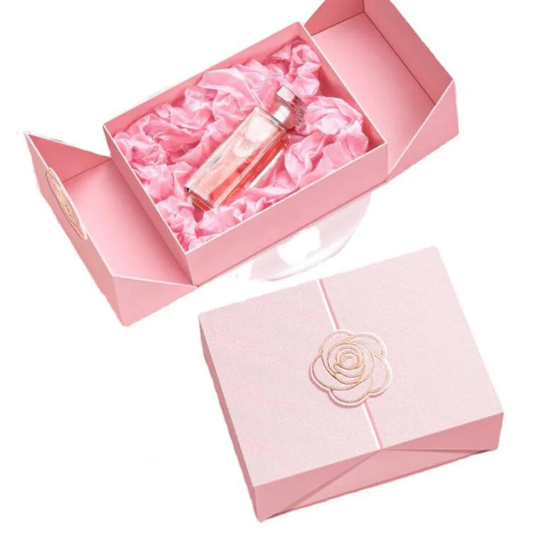 Custom logo Small Business Supplies Print Holographic Happy Gift Paper Wig Box Packaging for Clothes