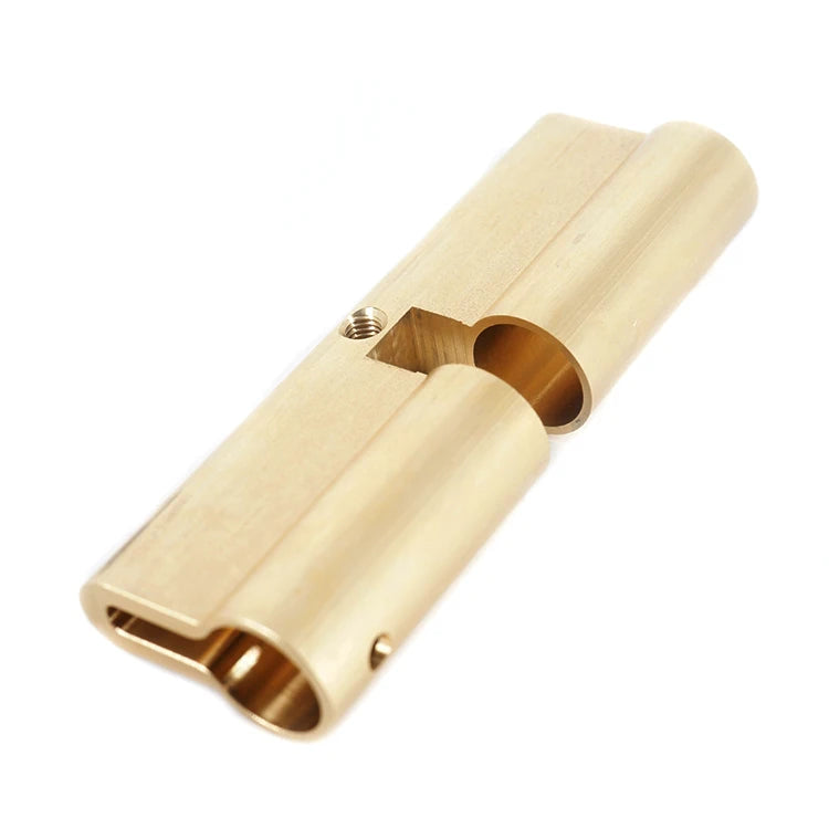 CNC Milling Parts Stainless Steel Brushed Brass Solid Door Lock Cylinder Body Replacement