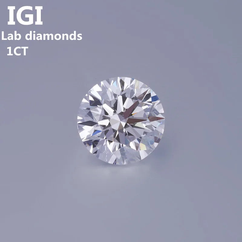 Lab Grown Diamond 1ct d Color Vs1-vvs2 Igi Certificate Diamonds ID/2EX Cutting Best Price