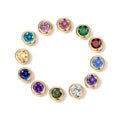 EManco 6MM Birthstones Charms Stainless Steel DIY Crystal Pendant Chain Link Jewelry Rhinestone/Zircon Accessories Necklace