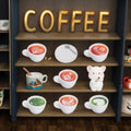 DIY Dollhouse Kids Toys Cartoon Cat Realistic Drinks Coffee Bar Accessories Miniature Bottle fairy Kitchen Figurine for Keychain