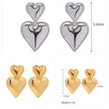 DEYIN Luxury New Design Earrings Boho Heart Ladies 18k Stainless Steel Fashion Jewelry Earrings Elegant Personality Woman