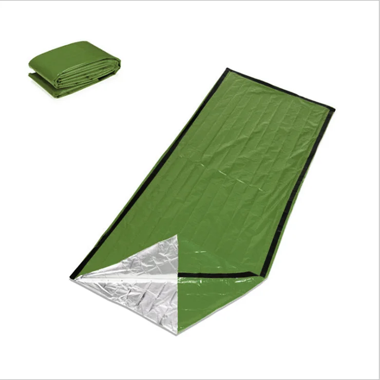 PE Emergency Sleeping Bag Green Color  Bivvy  Camping  Sleep Bag Envelop Survival Products