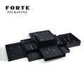 FORTE Custom Luxury PU Leather Jewelry Tray Custom logo Jewellery Display Earring Necklace Ring Tray Display