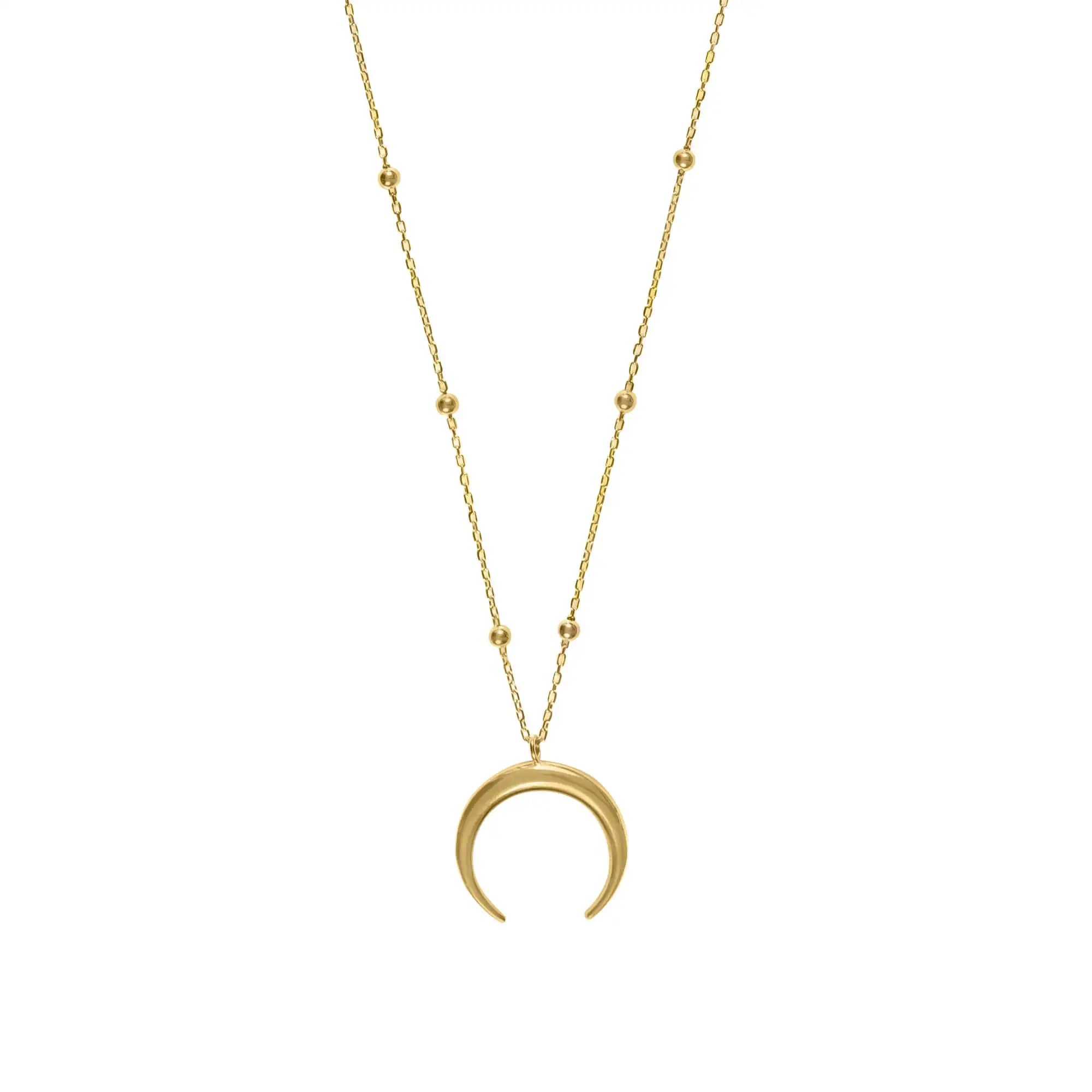 Trendy Gold Plated Jewellery Italian Horn Necklace Silver Handmade Necklace
