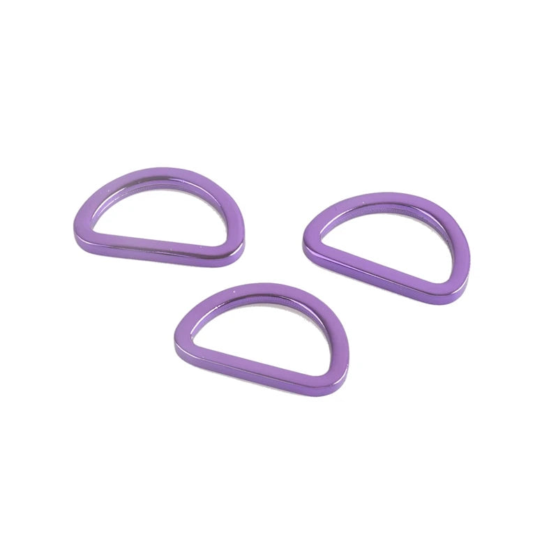 Factory Wholesale Purple Flat D Ring 25mm New Colors D Buckle D Loop for Handbag Making