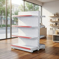 Heavy Duty Metal Perforated Supermarket Shelving Racks Freestanding Hole Board Design Quick Installation for Grocery Stores