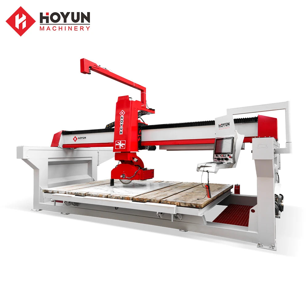 HOYUN Machinery Dge Saw Type Cnc Stone Cutting Machine for Marble Granite Quartz Kitchen Countertop